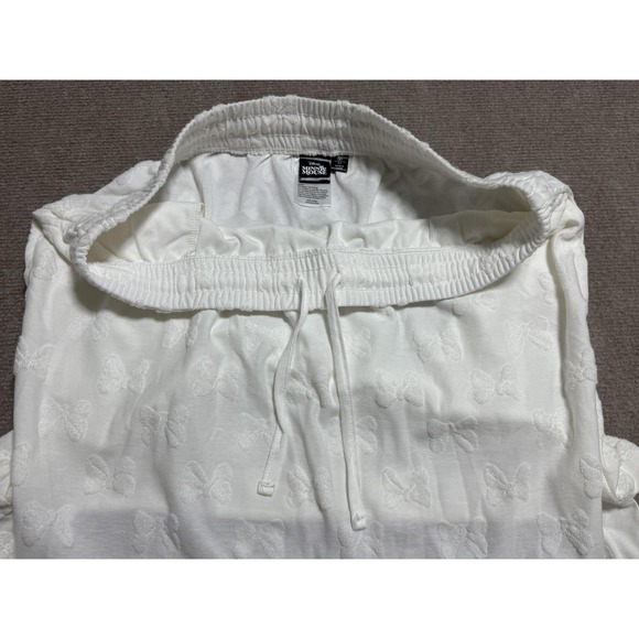 Disney Minnie Mouse Skirt Womens Medium White Bow Embossed‎ Lounge Pajama Shorts - Picture 3 of 10